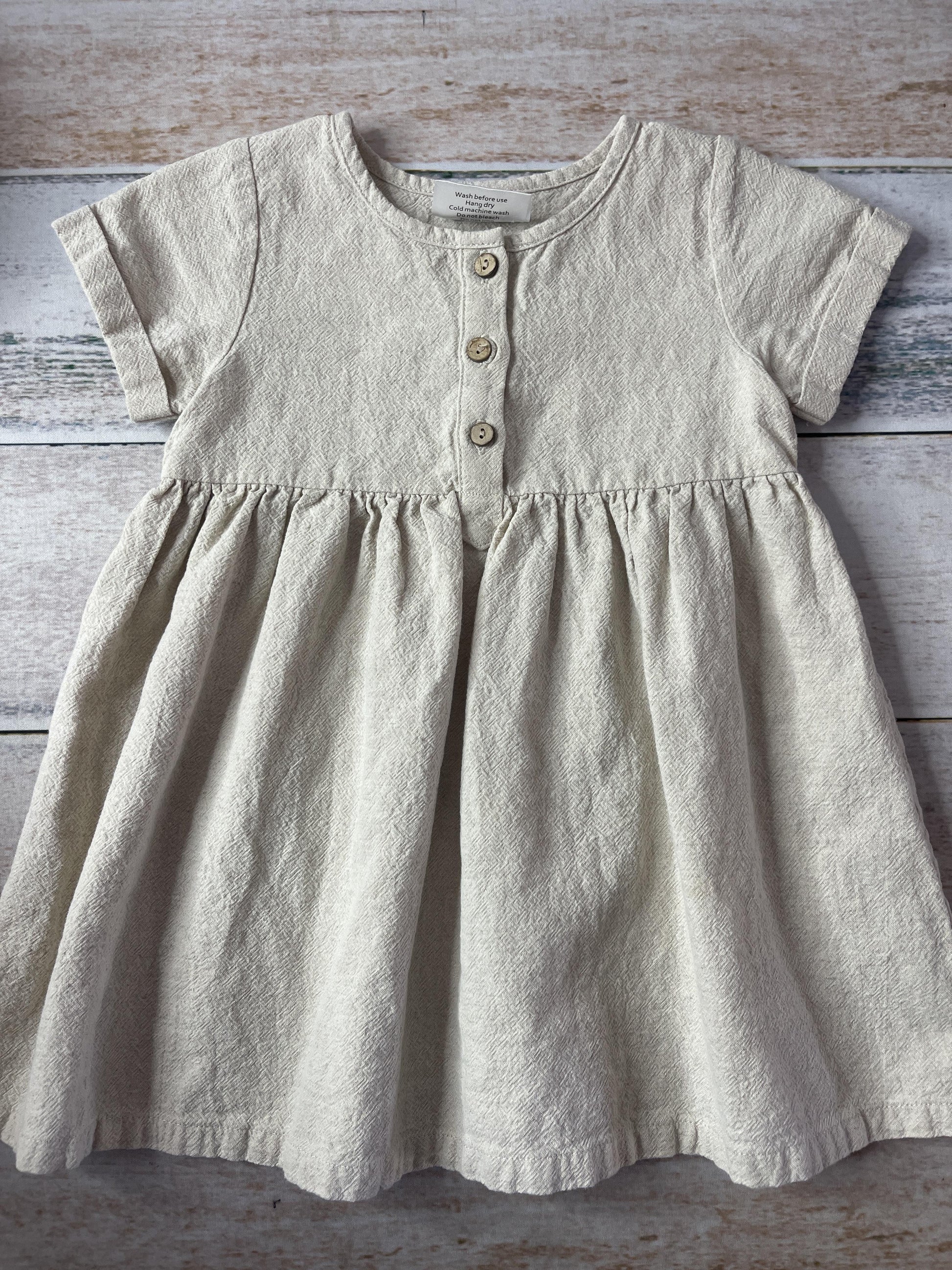 Mebie Baby Girls Tan Dress Size: 18-24 months Tan