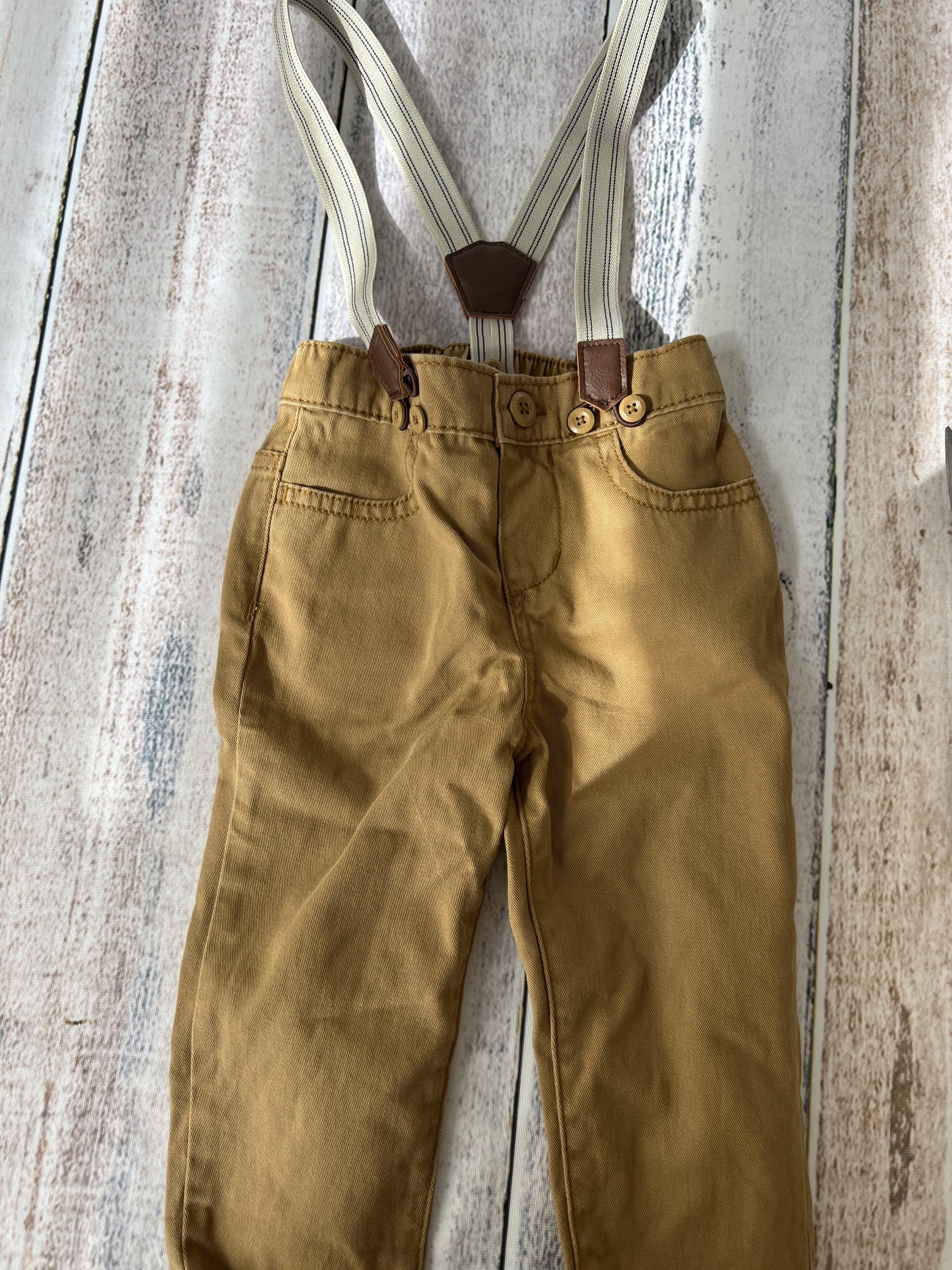 OshKosh Boys Tan Overalls Size: 12 months Tan