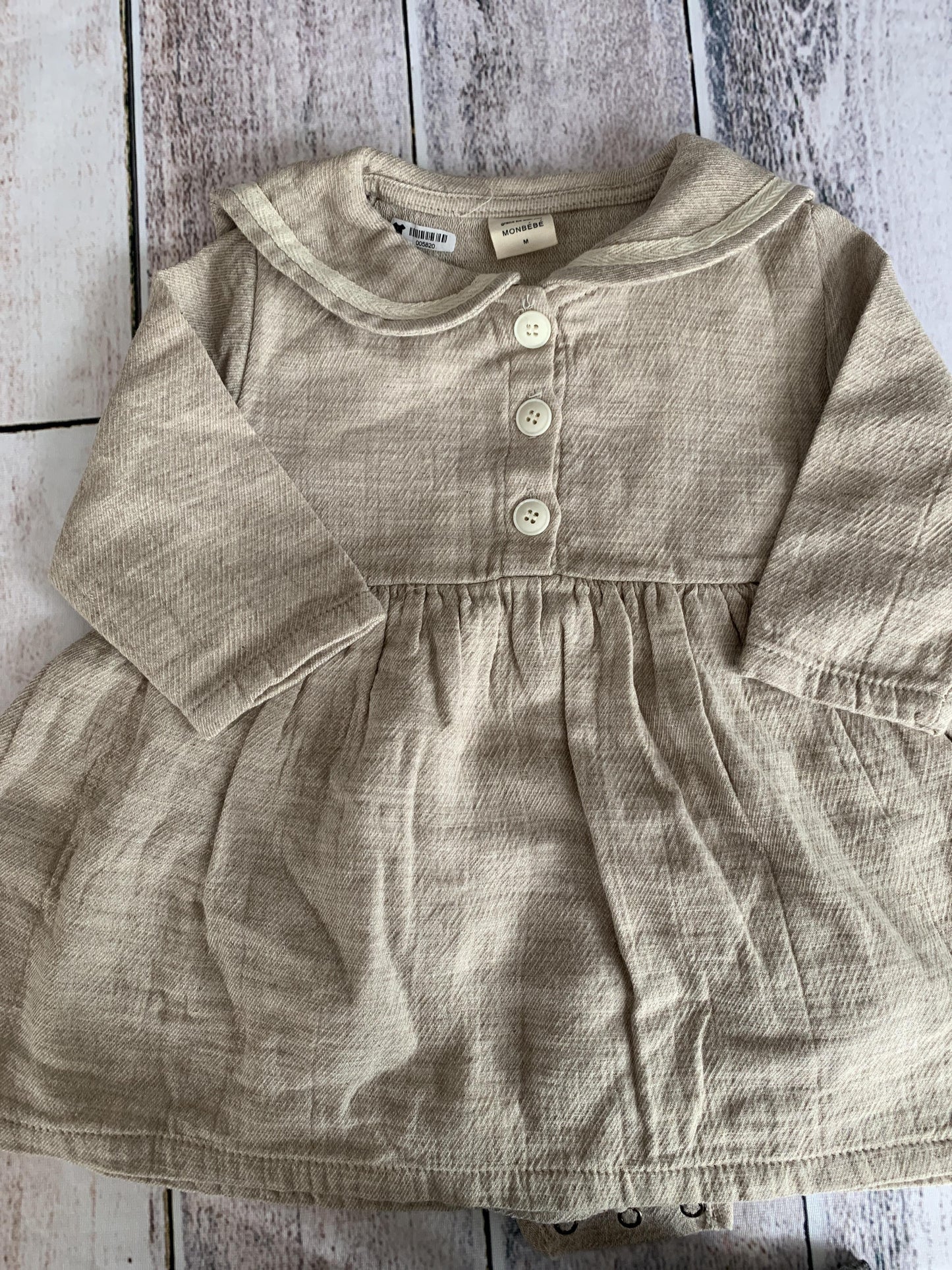 Monbebe Girls Tan Dress Size: 6-12 months Tan
