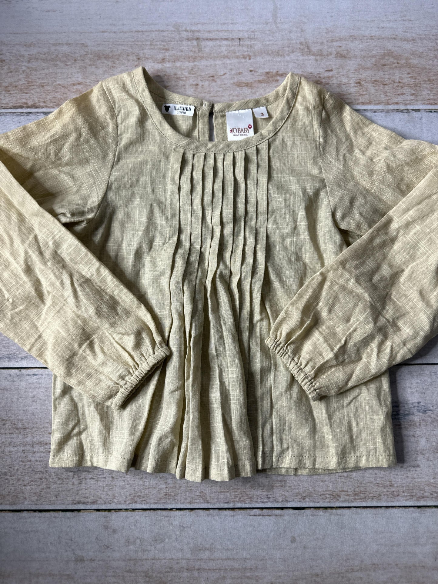 Yo Baby Girls Tan Long Sleeve T-Shirt Size: 3T Tan