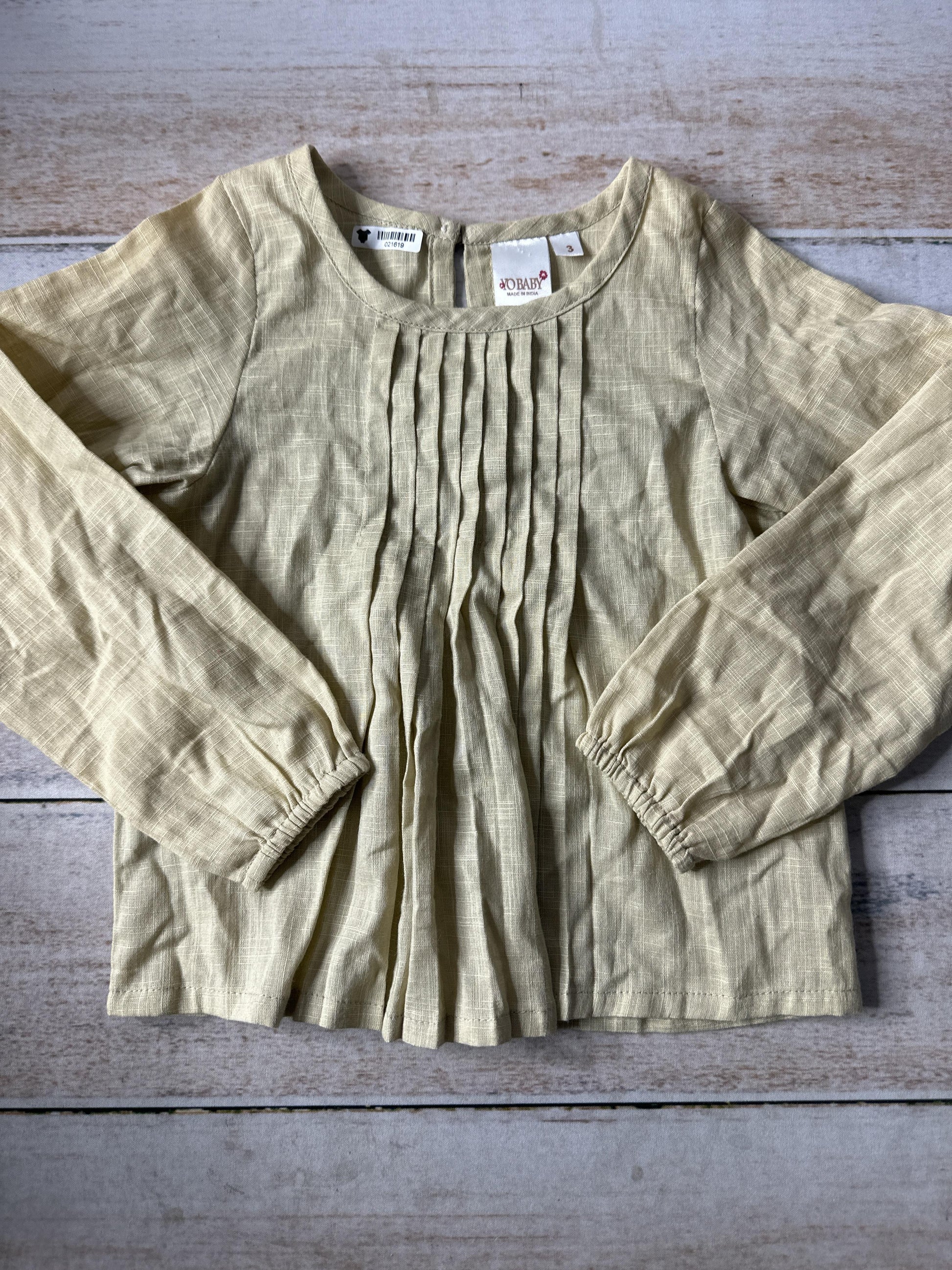 Yo Baby Girls Tan Long Sleeve T-Shirt Size: 3T Tan