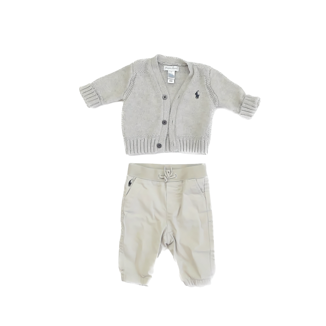 Ralph Lauren Boys Tan Apparel Sets Size: 0-3 Months Tan