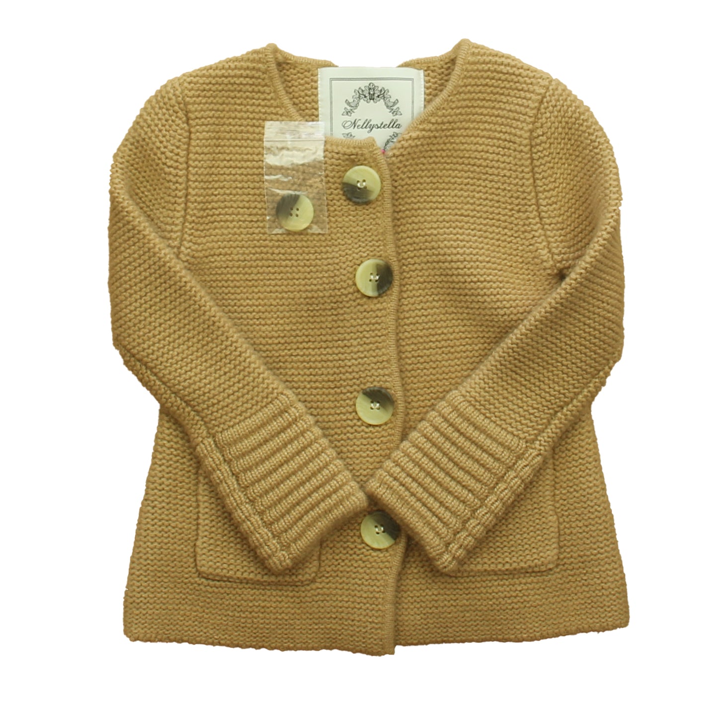 Nellystella Girls Tan Cardigan Size: 2T