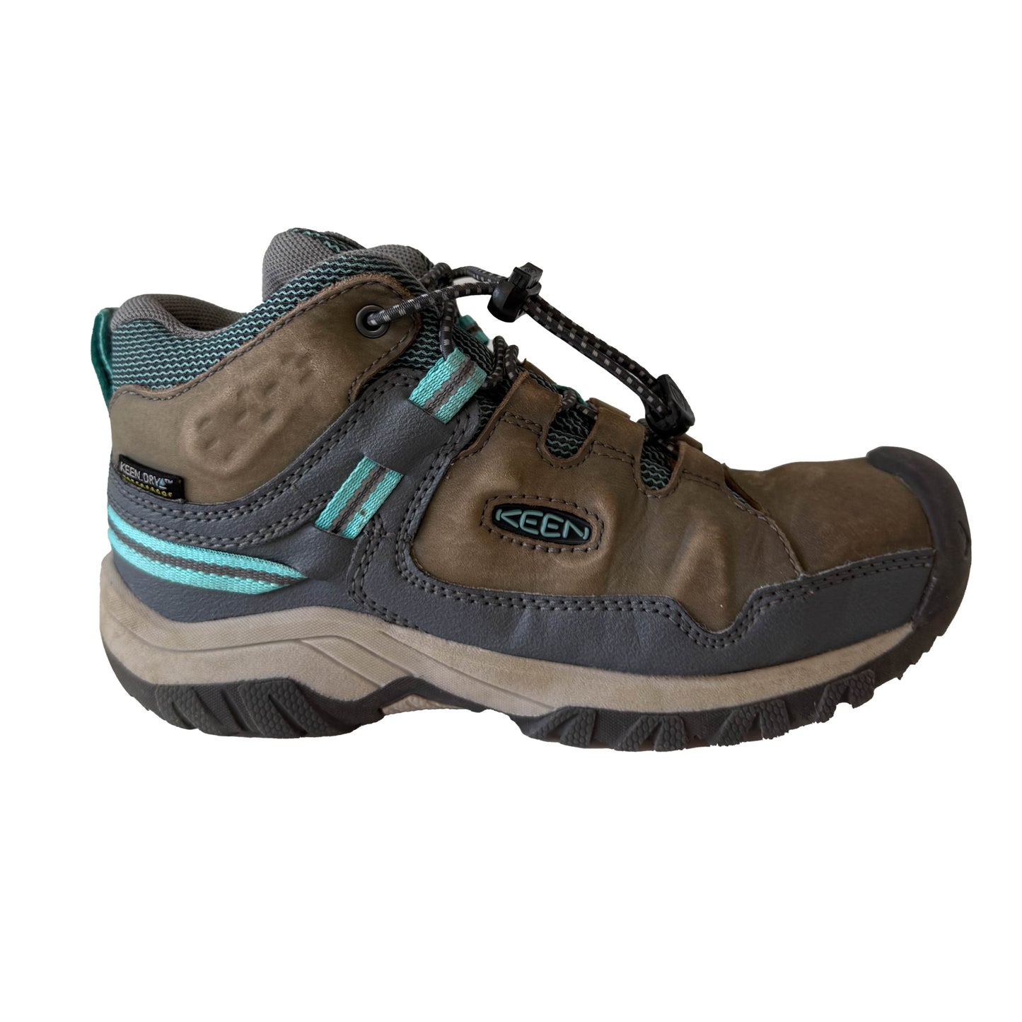 Keen Girls Taupe | Teal Boots Size: 1 Youth Taupe | Teal