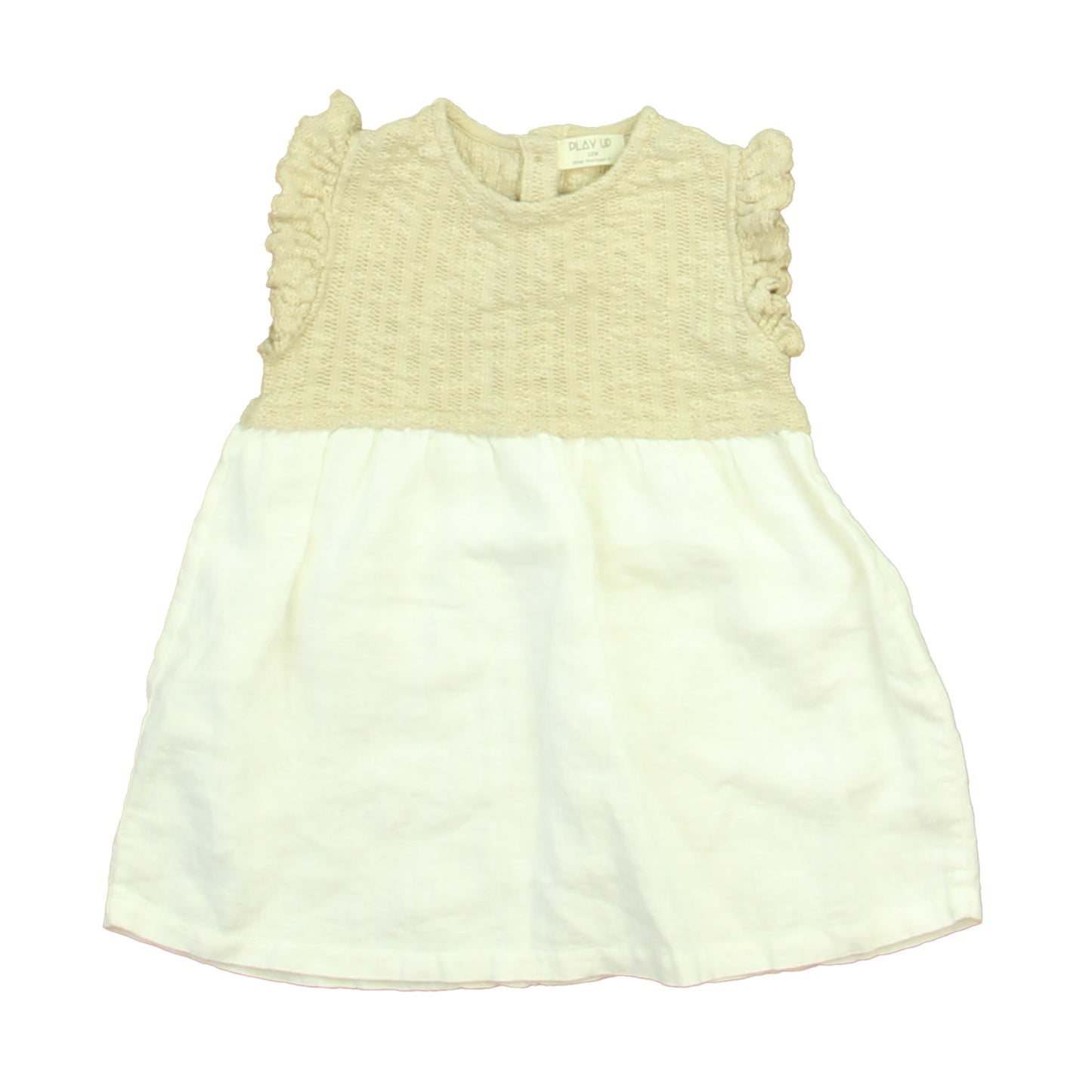 Play Up Girls Taupe | White Dress Size: 12 Months Taupe | White