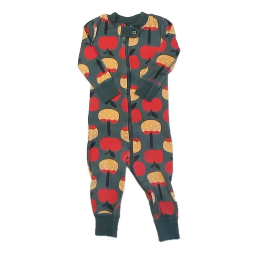 Hanna Andersson Unisex Teal Apples 1-piece Non-footed Pajamas Size: 12-18 Months Teal Apples