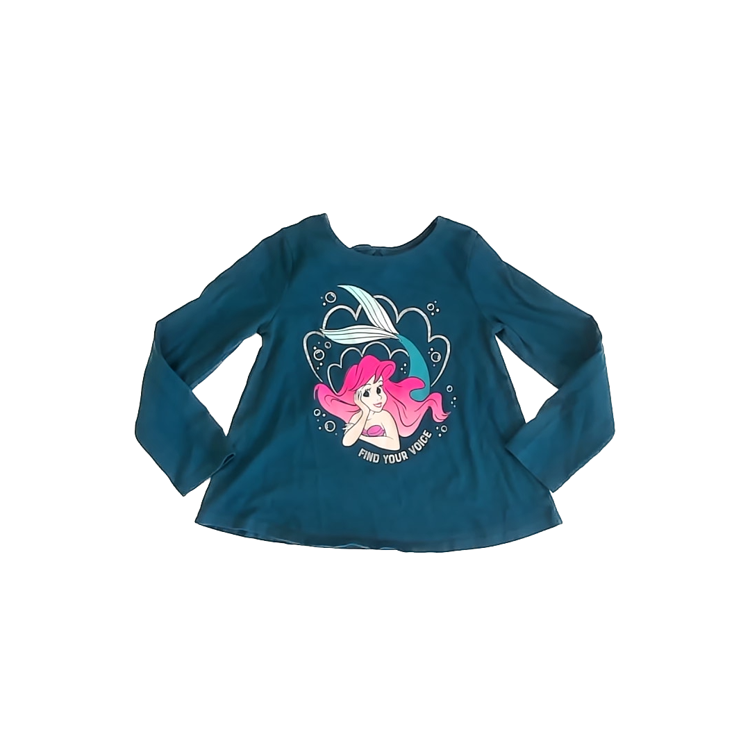 Jumping Beans x Disney Girls Teal Ariel Long Sleeve T-Shirt Size: 5T Teal Ariel