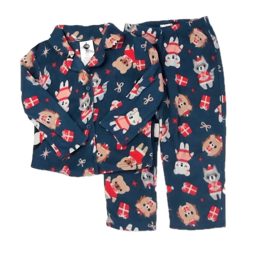 Merry Moments Girls Teal Bears 2-piece Pajamas Size: 4-5T Teal Bears