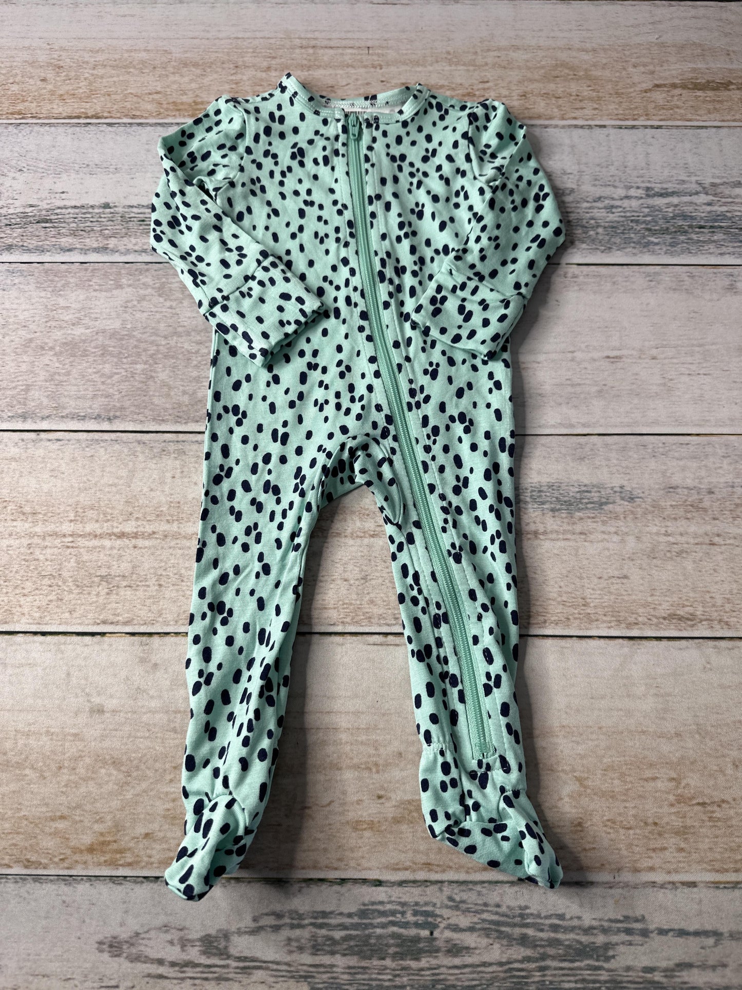 Rockets of Awesome Girls Teal | Black | Animal Print Pajamas Size: 12-18 months Teal | Black | Animal Print