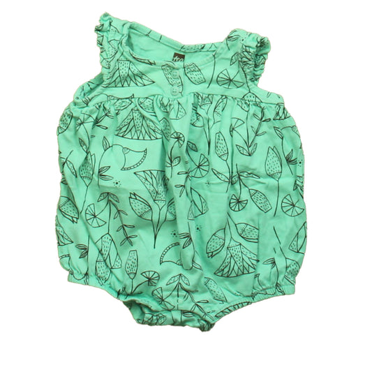 Tea Girls Teal | Black Romper Size: 3-6 Months Teal | Black