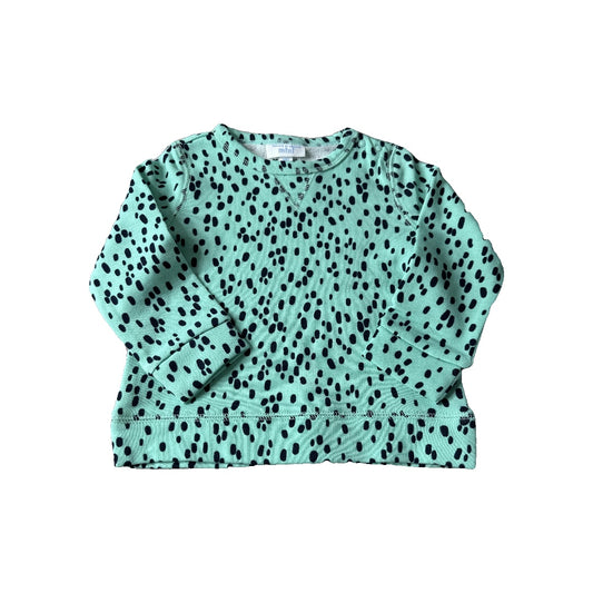 Rockets of Awesome Girls Teal | Black Sweater Size: 18-24 months Teal | Black