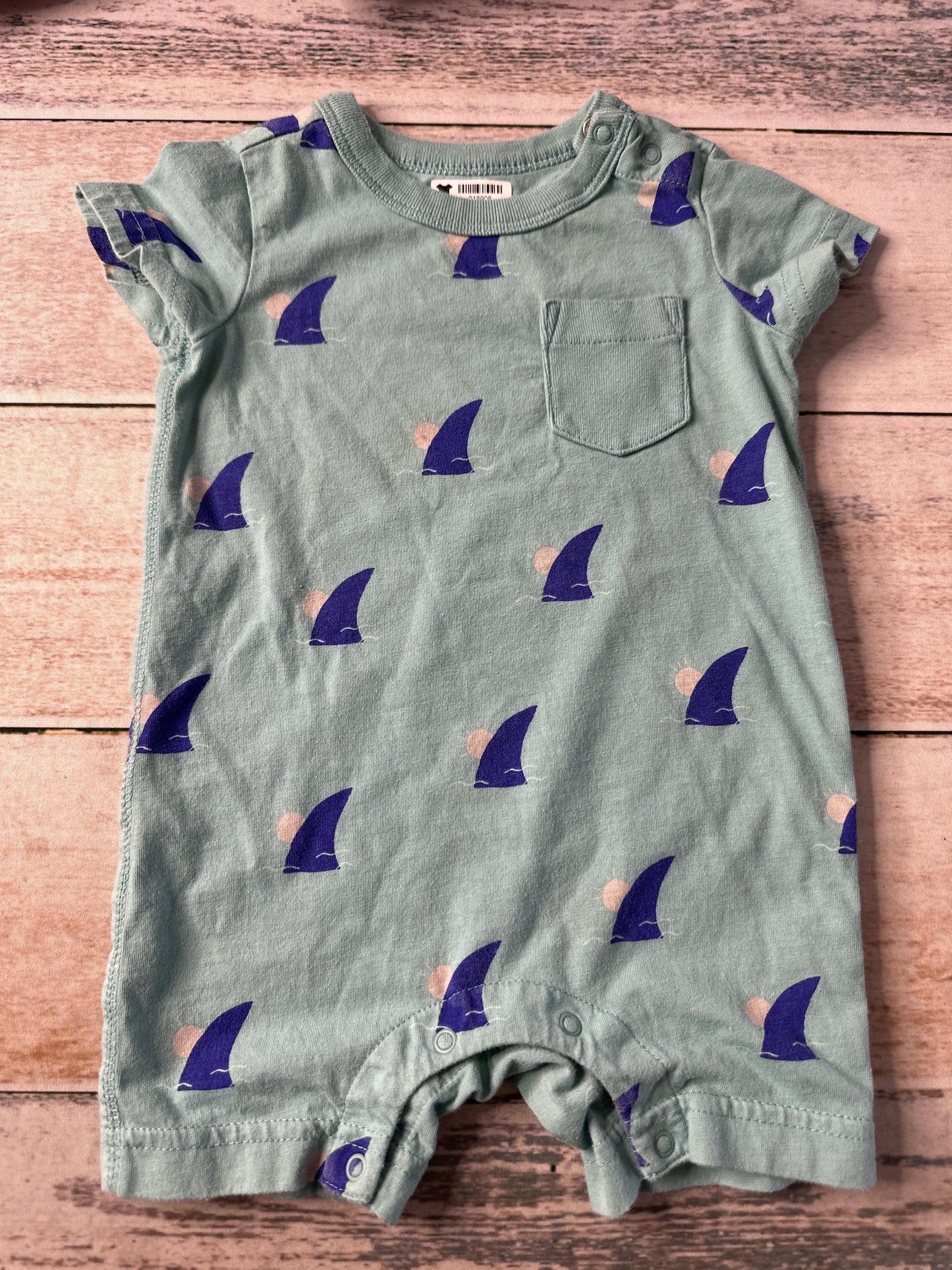 Tea Boys Teal | Blue Romper Size: 3-6 months Teal | Blue