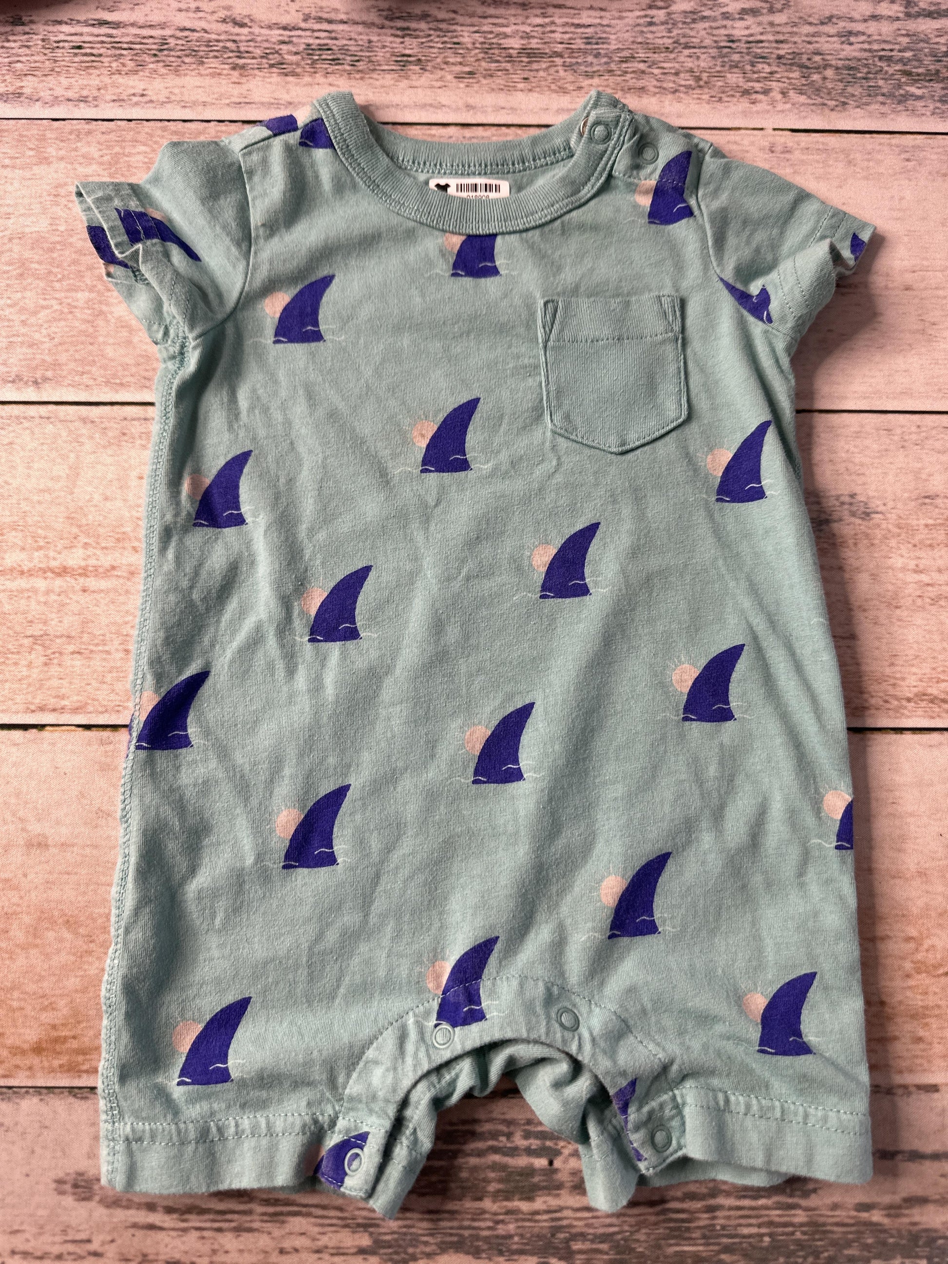 Tea Boys Teal | Blue Romper Size: 3-6 months Teal | Blue