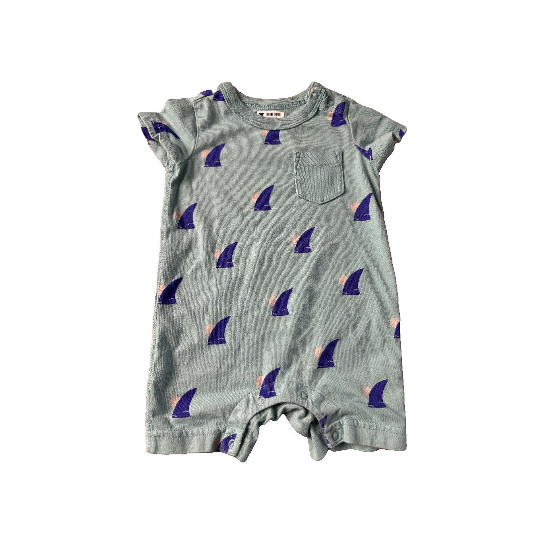 Tea Boys Teal | Blue Romper Size: 3-6 months Teal | Blue