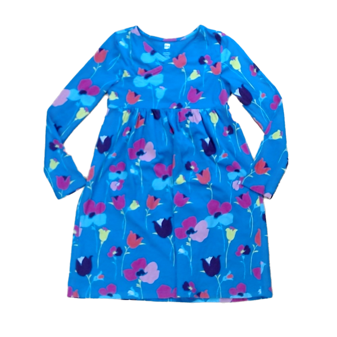 Tea Collection Girls Teal Bright Flowers Dress Size: 7T Teal Bright Flowers
