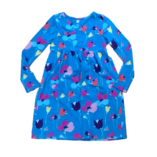 Tea Collection Girls Teal Bright Flowers Dress Size: 7T Teal Bright Flowers