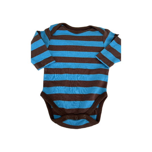 Leveret Boys Teal | Brown | Stripe Onesie Size: 3-6 months Teal | Brown | Stripe