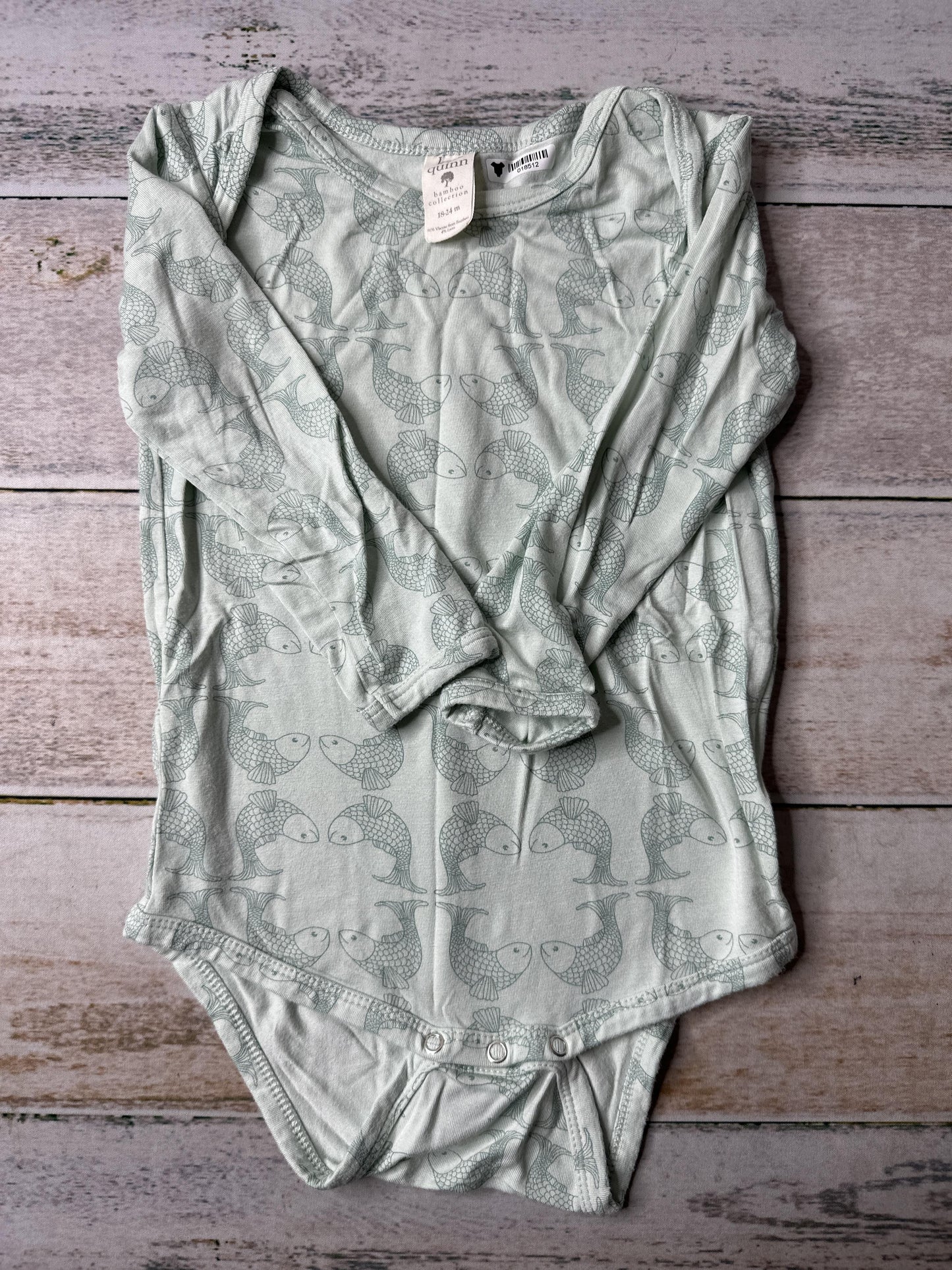 Kate Quinn Girls Teal | fish Onesie Size: 18-24 months Teal | fish