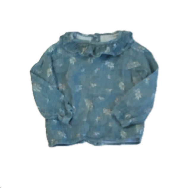 Martin Girls Teal Floral Blouse Size: 3T Teal Floral