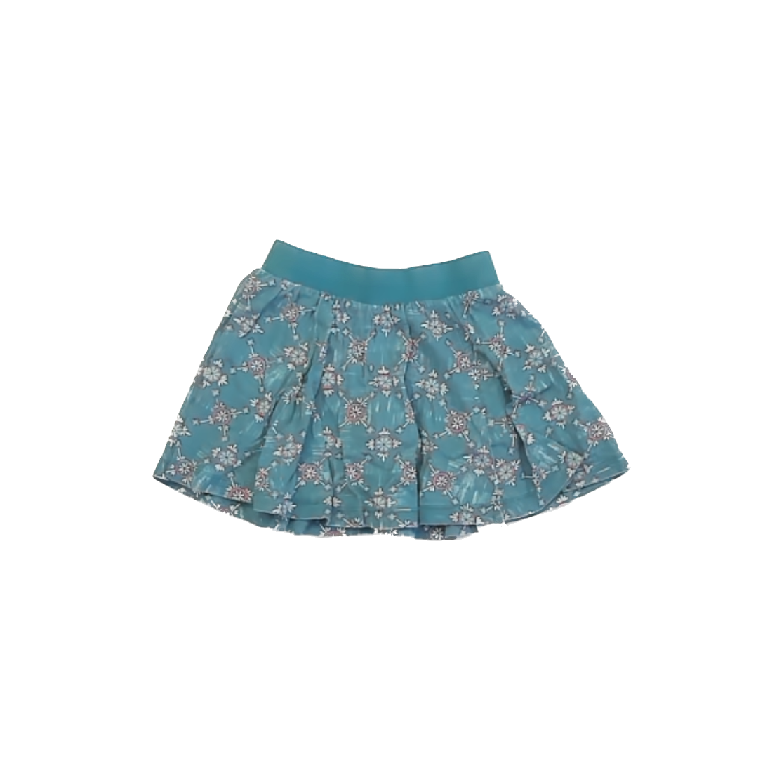 Tea Collection Girls Teal Floral Skirt Size: 3T Teal Floral