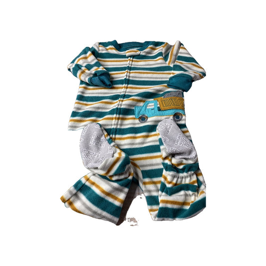 Carters Boys Teal | Gold | Stripe Pajamas Size: 18 months Teal | Gold | Stripe