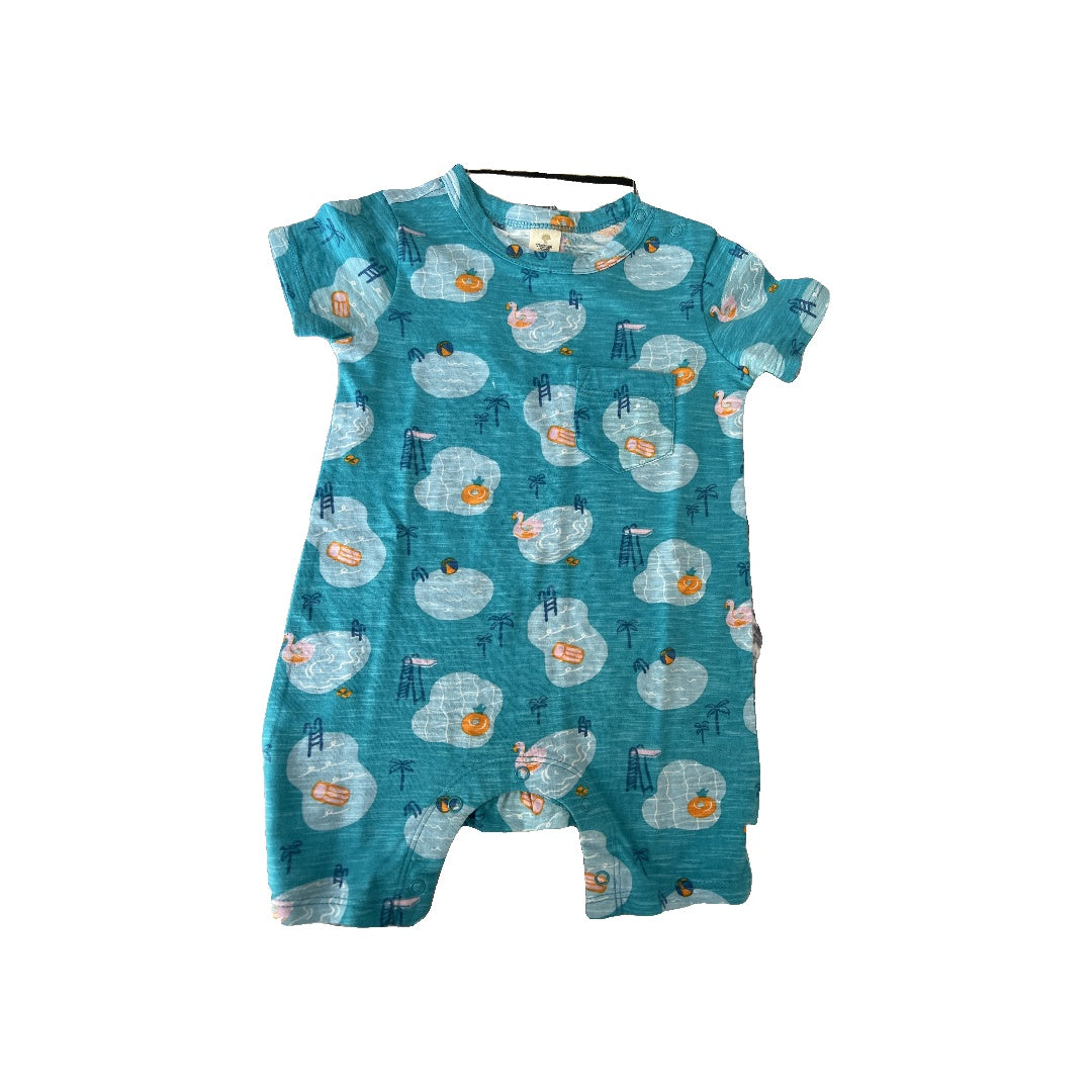 Tucker + Tate Boys Teal | Graphic Romper Size: 9 months Teal | Graphic