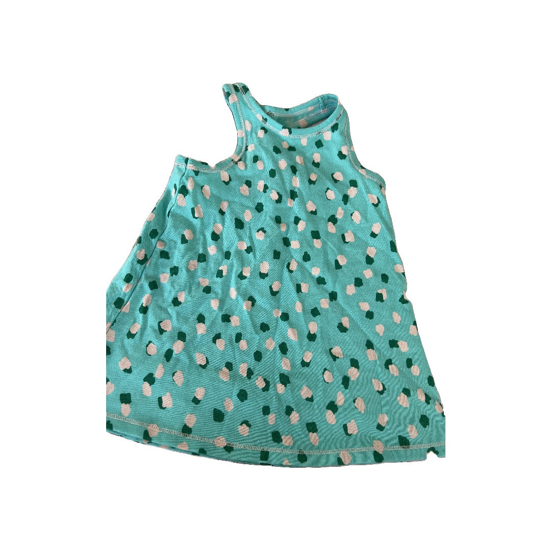 Cat & Jack Girls Teal | Leopard print Tank Top Size: 12M Teal | Leopard print