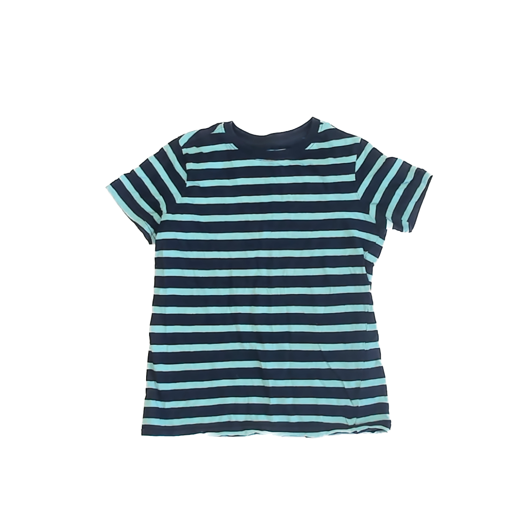 Primary Boys Teal | Navy Striped T-Shirt Size: 8-9 Years Teal | Navy Striped