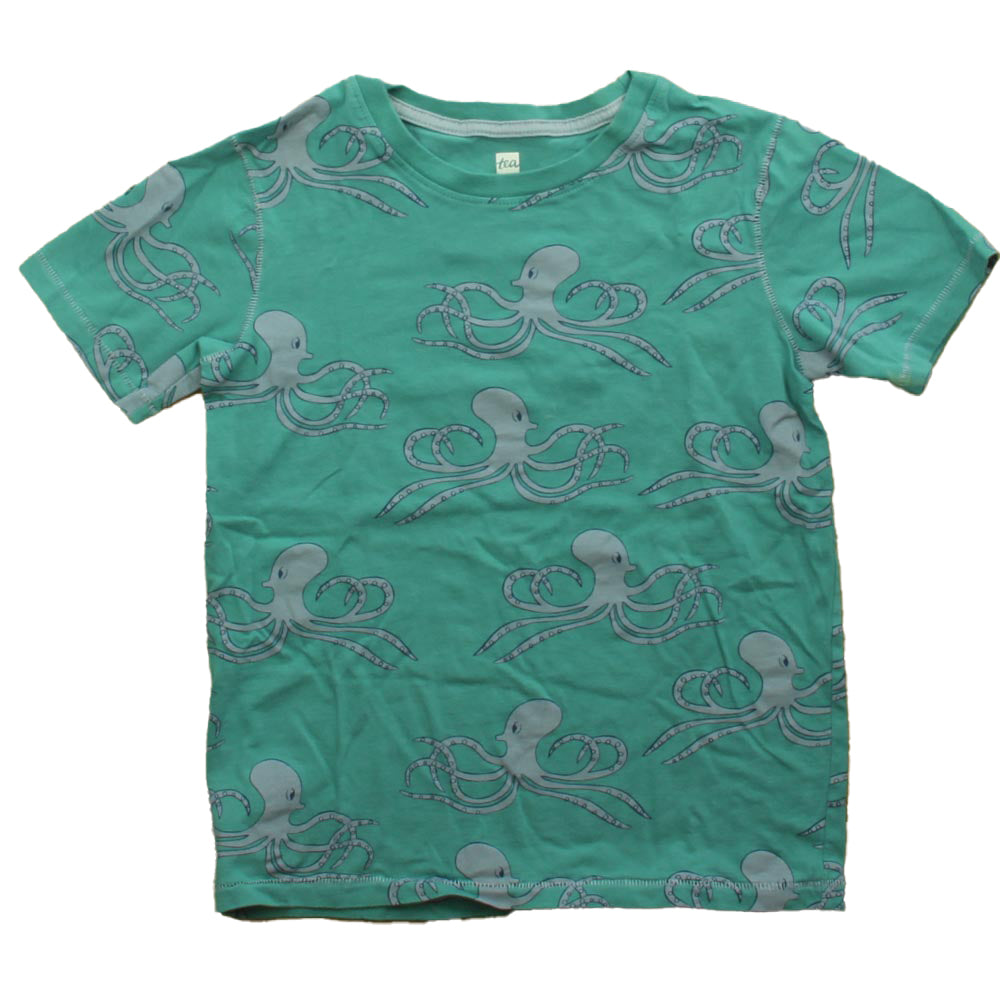 Tea Boys Teal Octopus T-Shirt Size: 8 Years