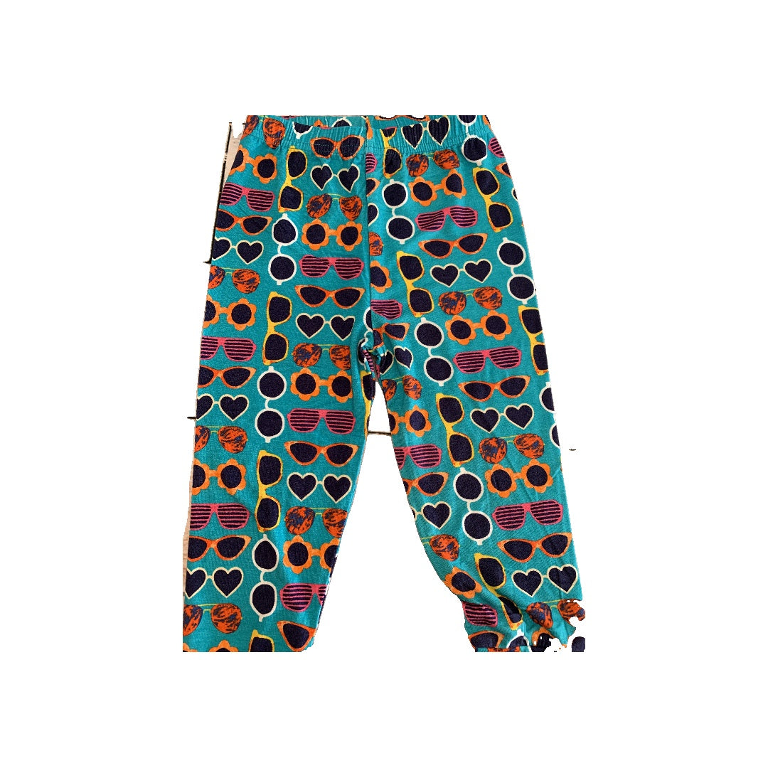 Clover Baby & Kids Girls Teal | Pattern Pajamas Size: 18-24 months Teal | Pattern