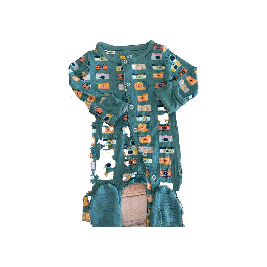 Clover Baby & Kids Boys Teal | Pattern Pajamas Size: 3-6 months Teal | Pattern