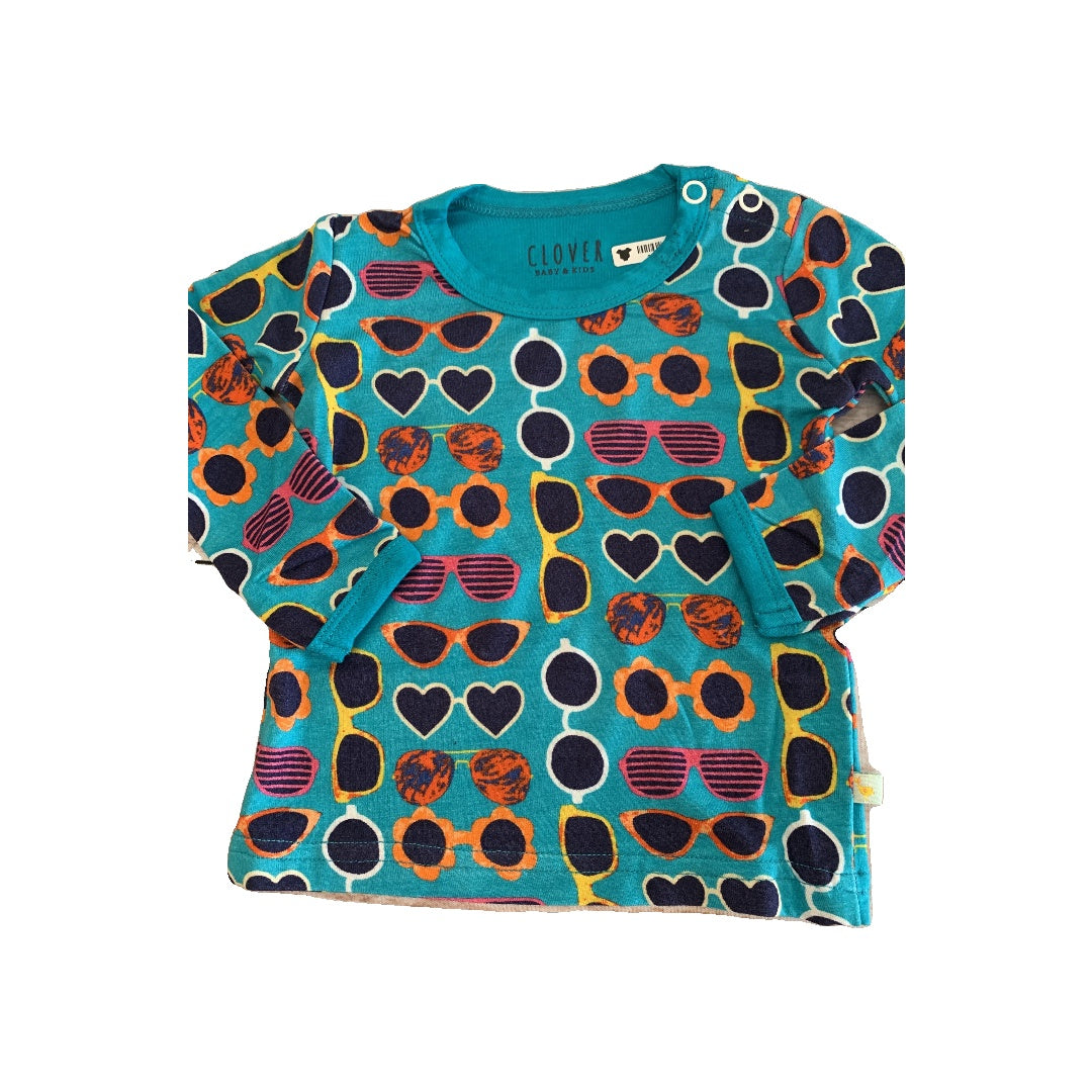 Girls Teal | Pattern Pajamas Size: 0-3 months Teal | Pattern