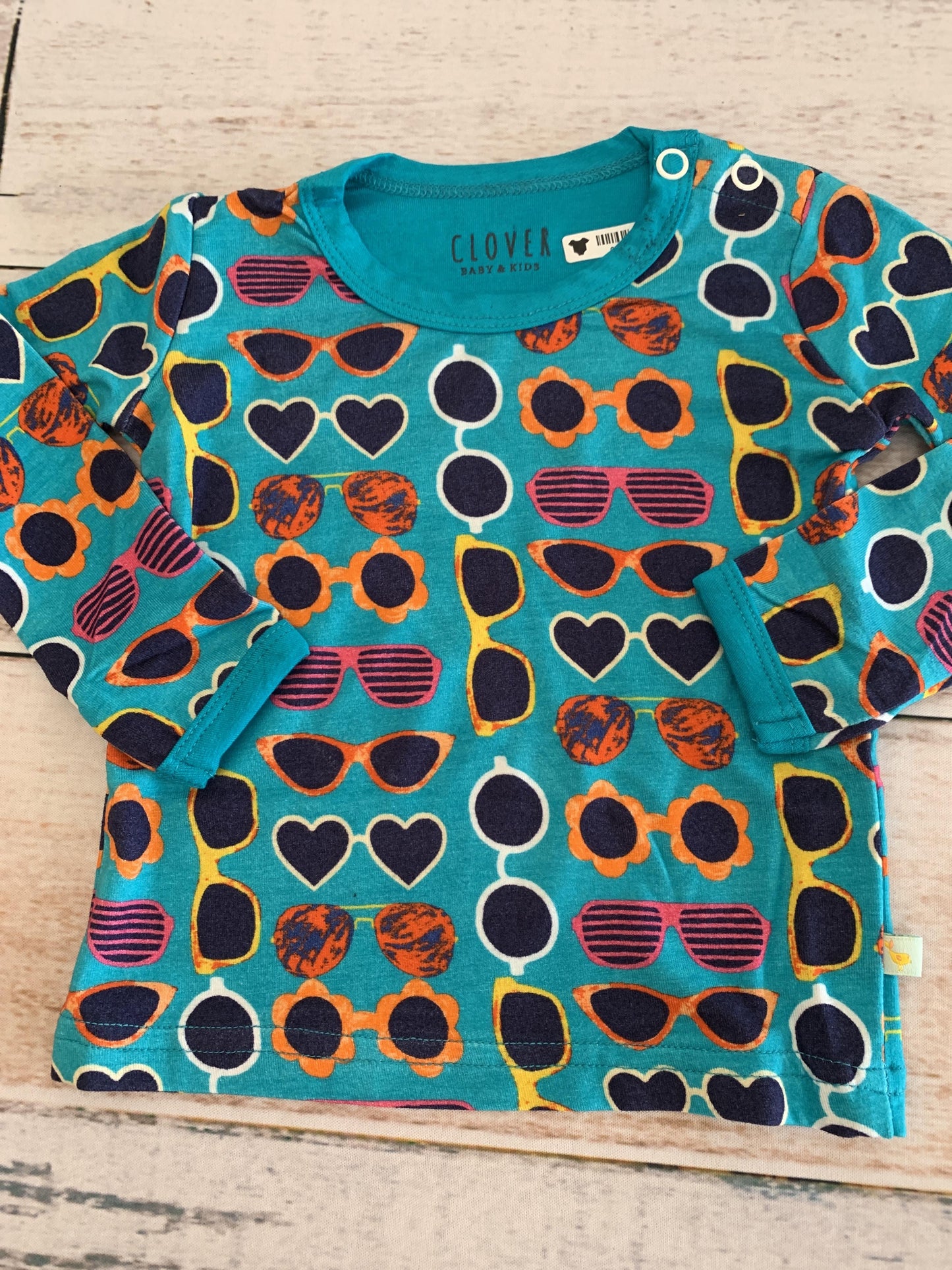 Girls Teal | Pattern Pajamas Size: 0-3 months Teal | Pattern