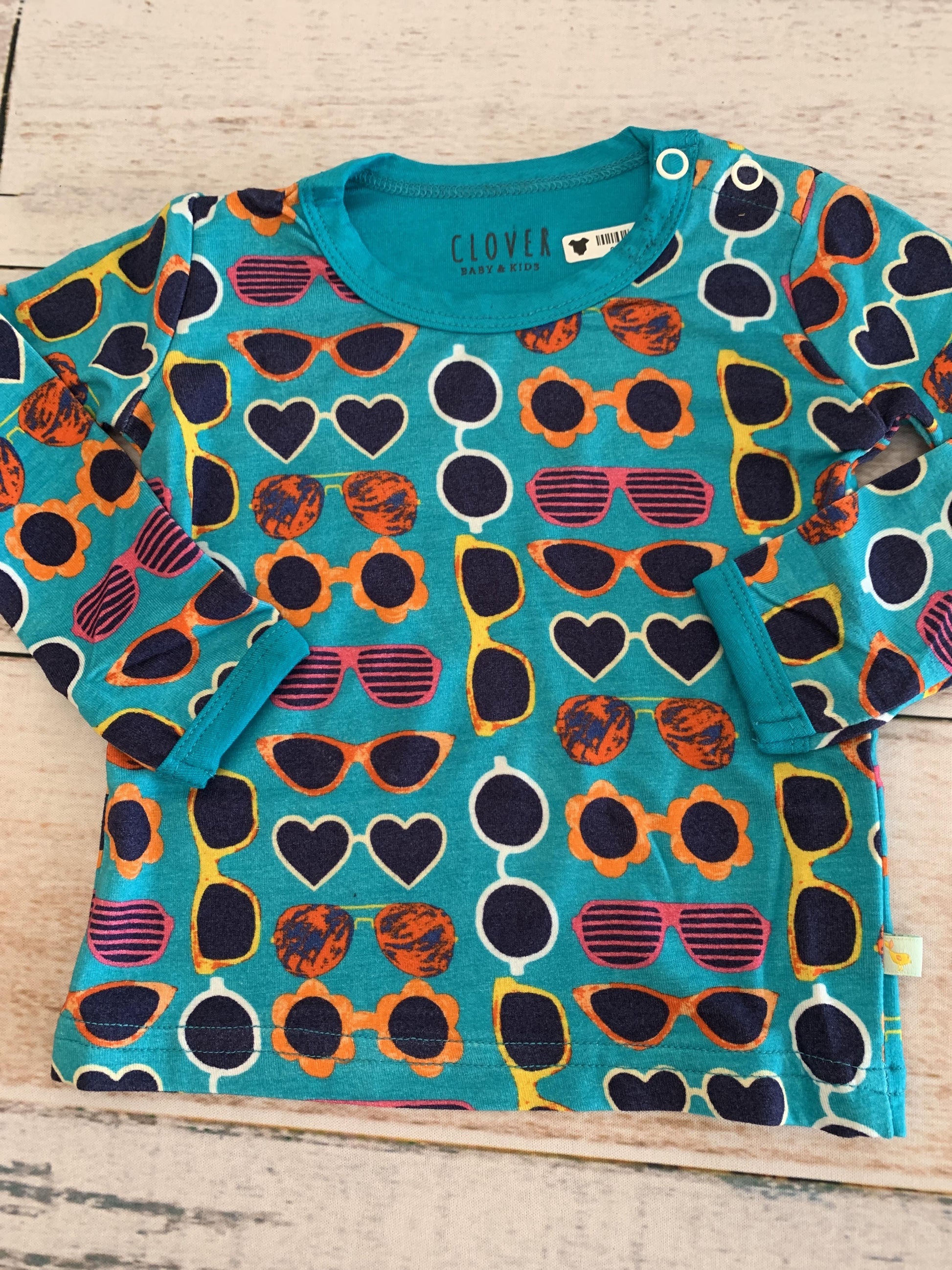 Girls Teal | Pattern Pajamas Size: 0-3 months Teal | Pattern