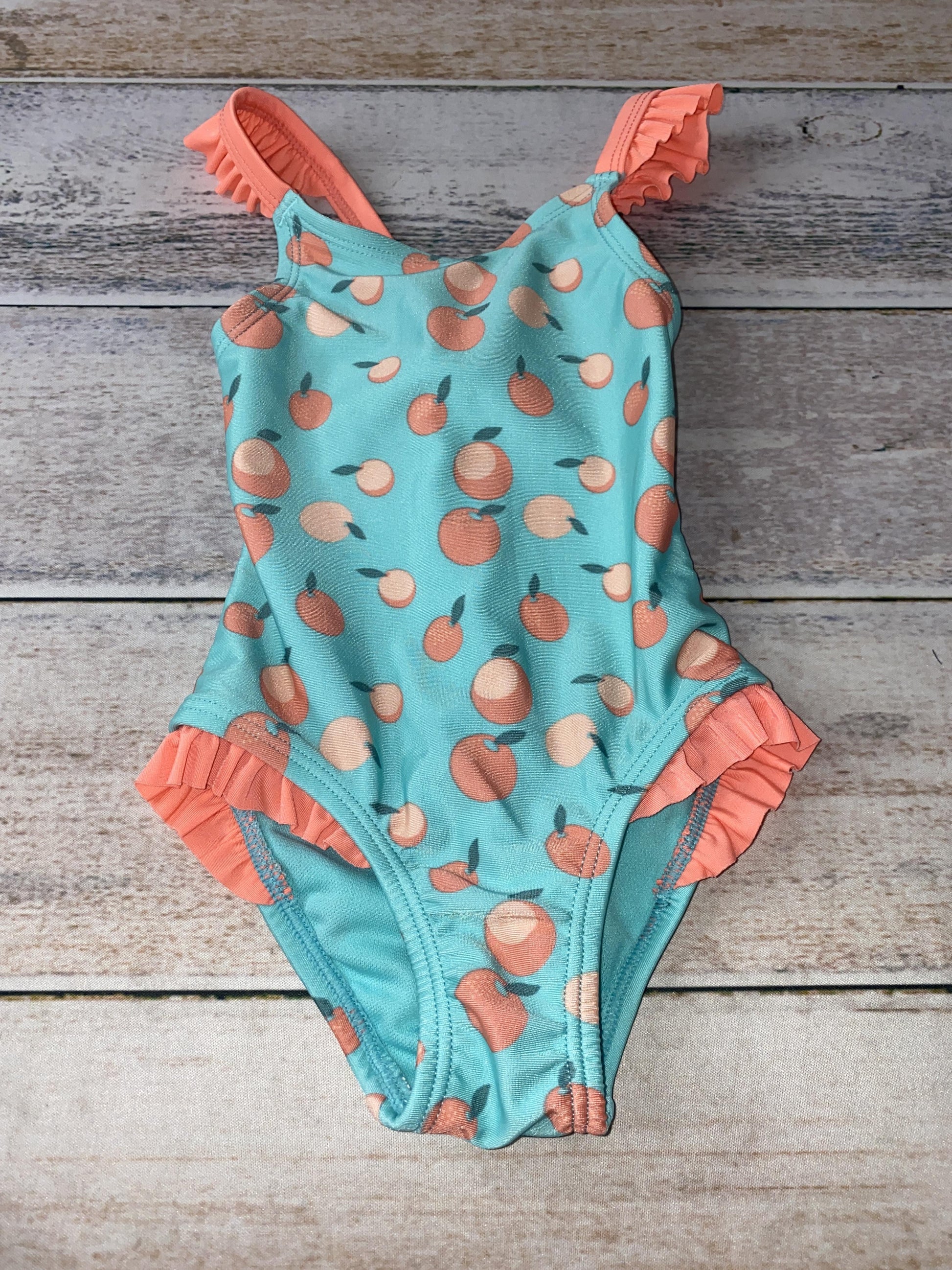 Cat & Jack Girls Teal | Peach Swimwear Size: 12M Teal | Peach