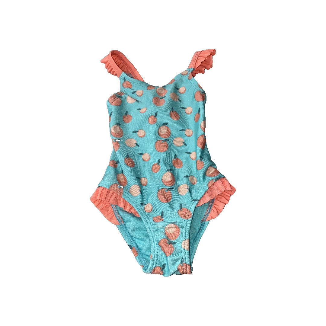 Cat & Jack Girls Teal | Peach Swimwear Size: 12M Teal | Peach