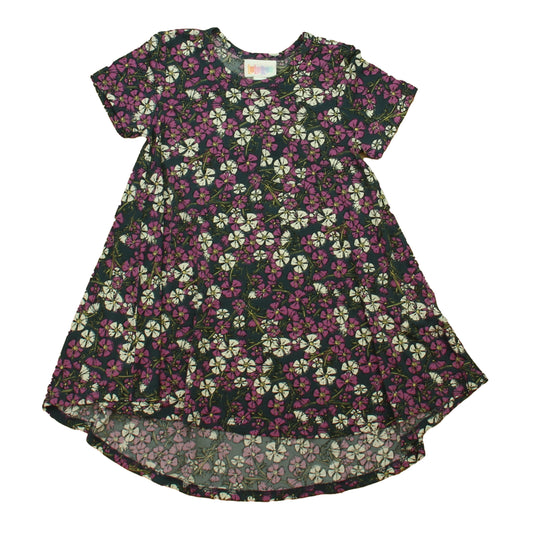 Lula roe Girls Teal | Purple Floral Dress Size: 2T Teal | Purple Floral