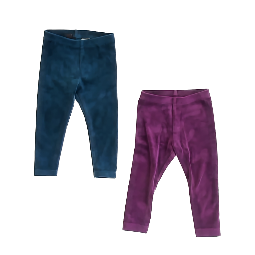 Tea Collection Girls Teal | Purple Leggings Size: 12-18 Months Teal | Purple