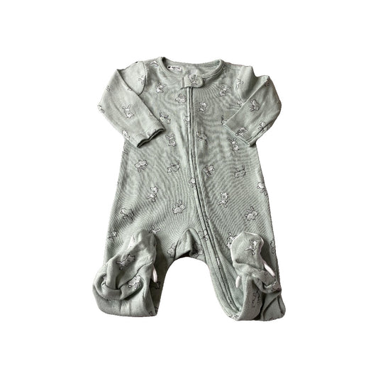 Carters Unisex Teal | Rabbits Pajamas Size: 9 months Teal | Rabbits