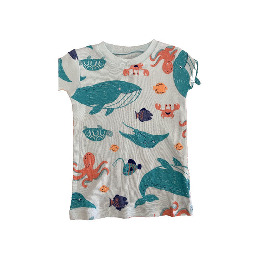 Just Born Boys Teal | Sea Animals Pajamas Size: 12M Teal | Sea Animals
