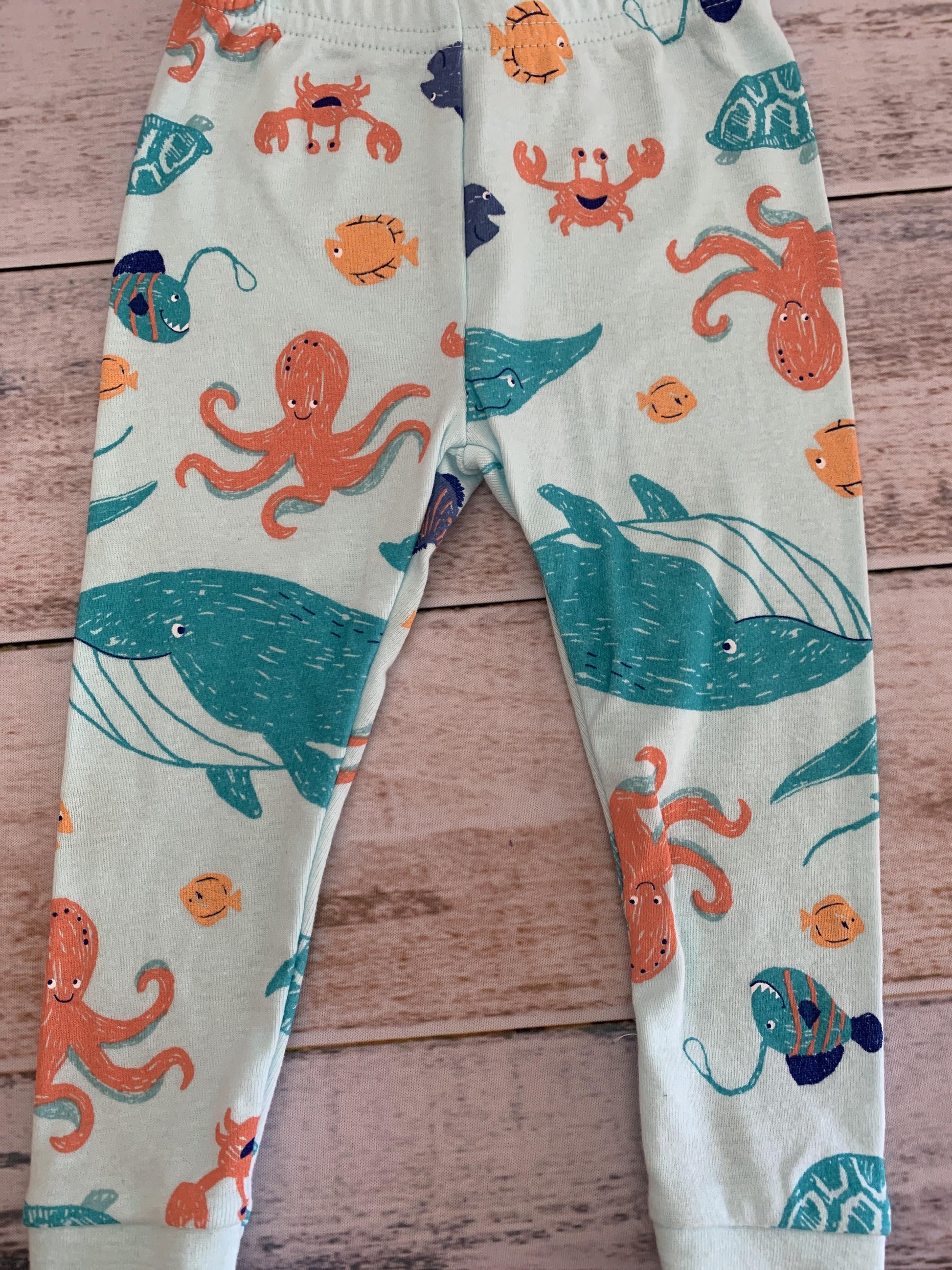 Just Born Boys Teal | Sea Animals Pajamas Size: 12M Teal | Sea Animals
