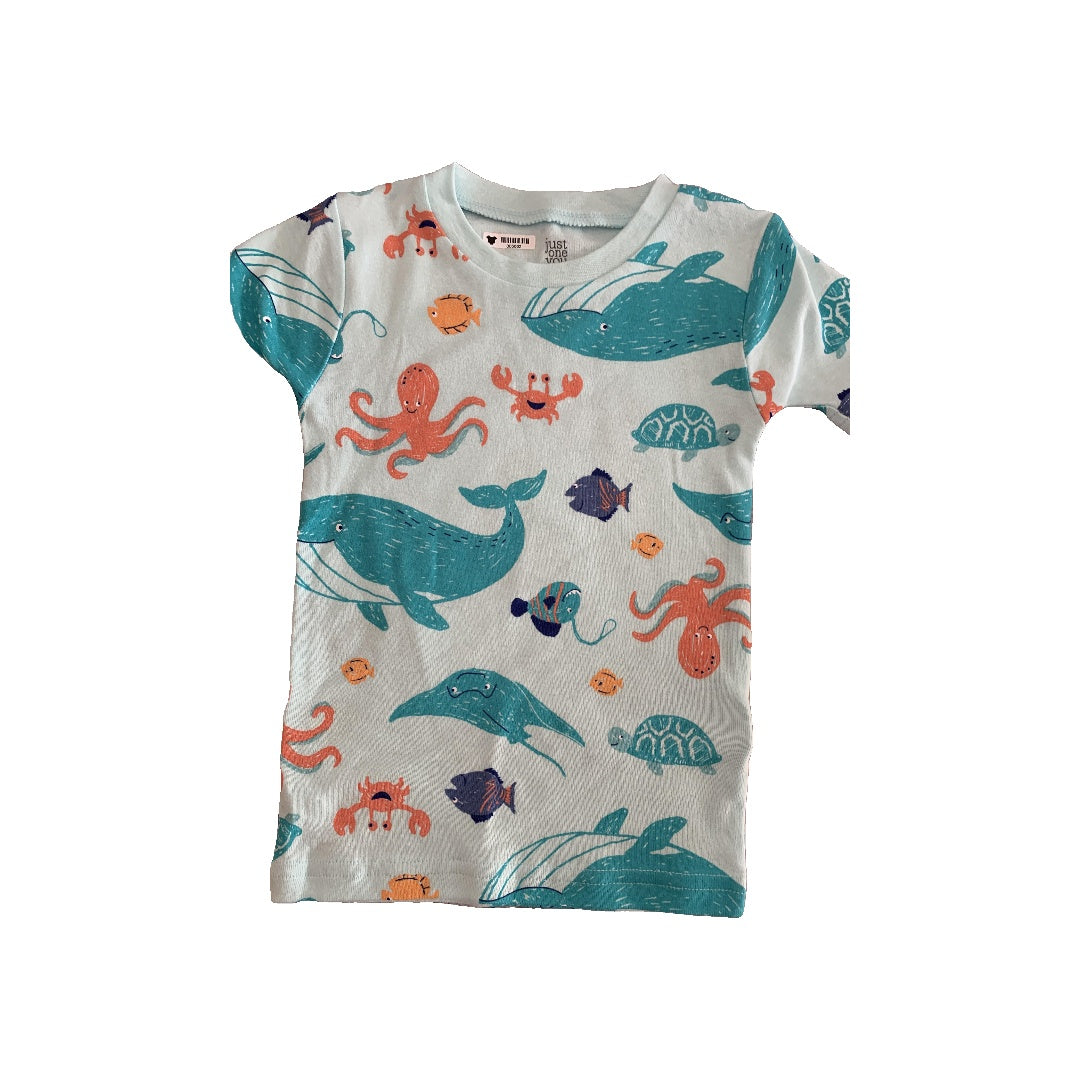 Carters Unisex Teal | Sea Animals Pajamas Size: 3T Teal | Sea Animals