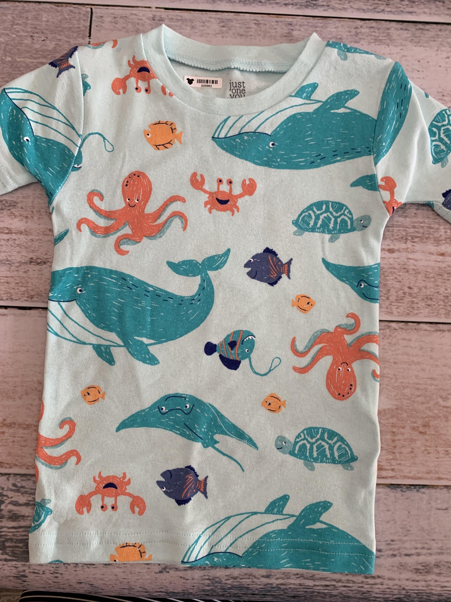Carters Unisex Teal | Sea Animals Pajamas Size: 3T Teal | Sea Animals