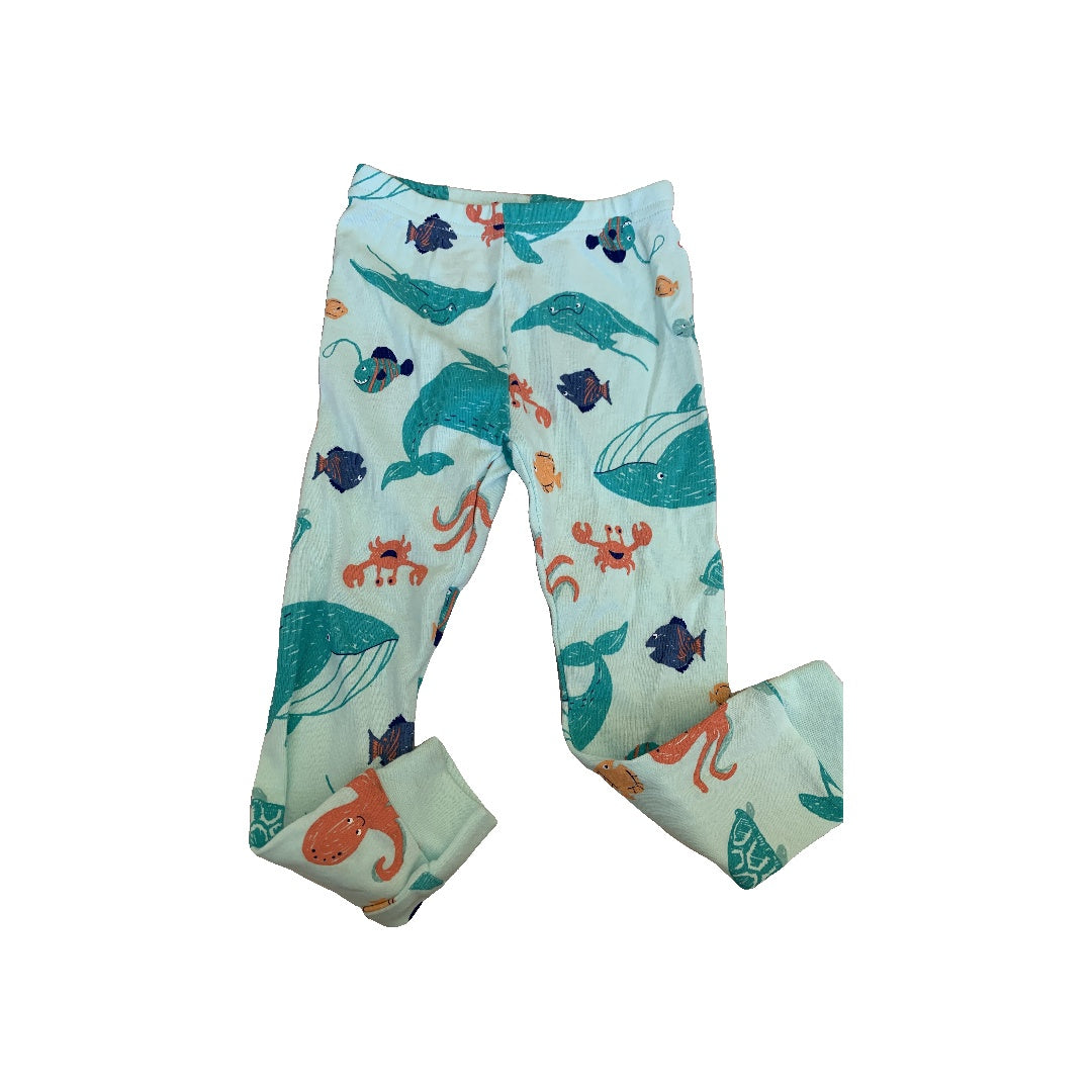 Just Born Boys Teal | Sea Animals Pajamas Size: 2T Teal | Sea Animals