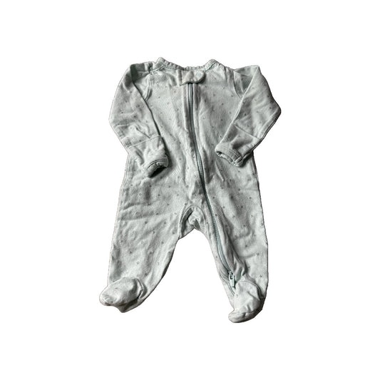 Carters Girls Teal | Silver | polka dot Pajamas Size: Newborn Teal | Silver | polka dot