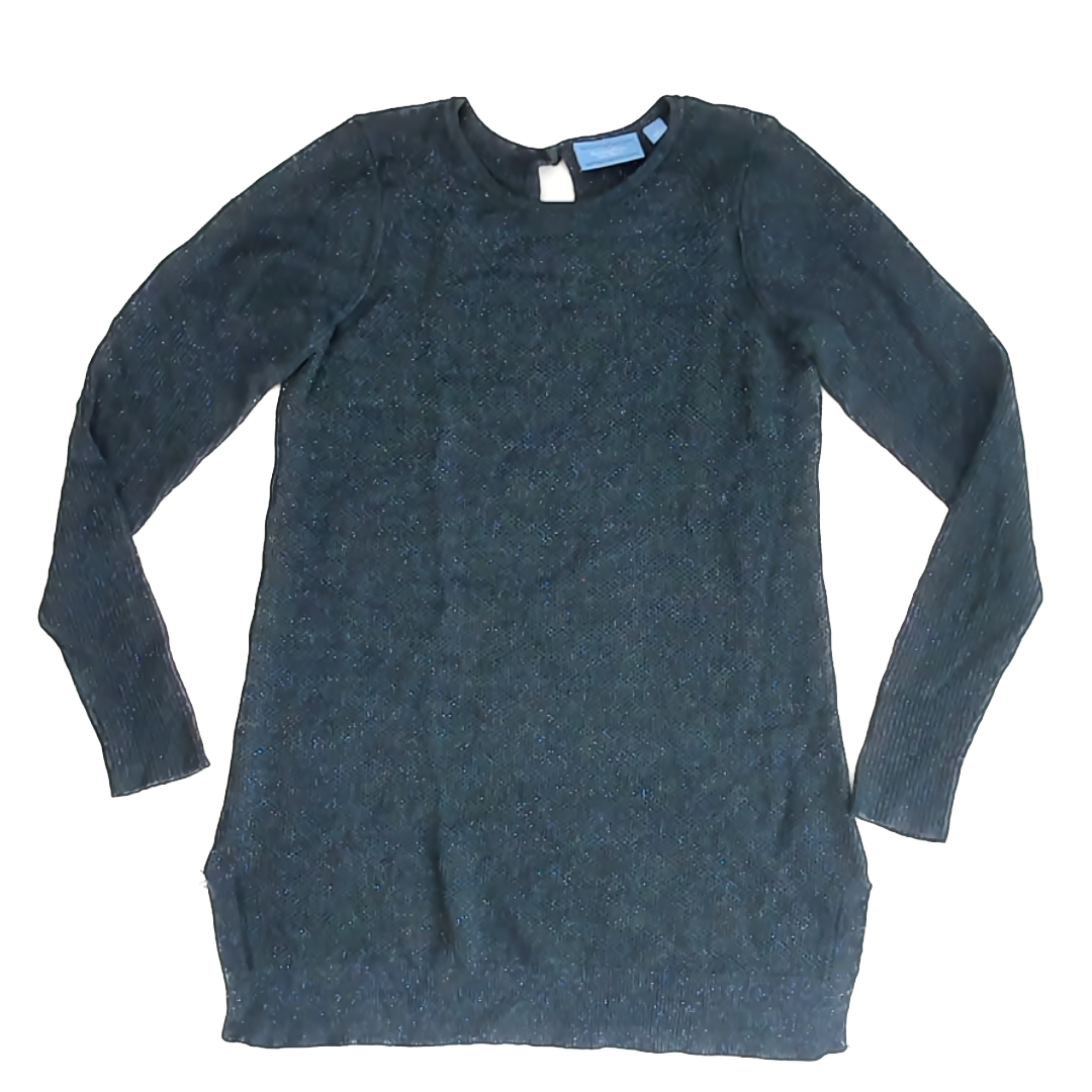 Simply Vera Girls Teal | Sparkle Sweater Dress Size: Adult S Teal | Sparkle