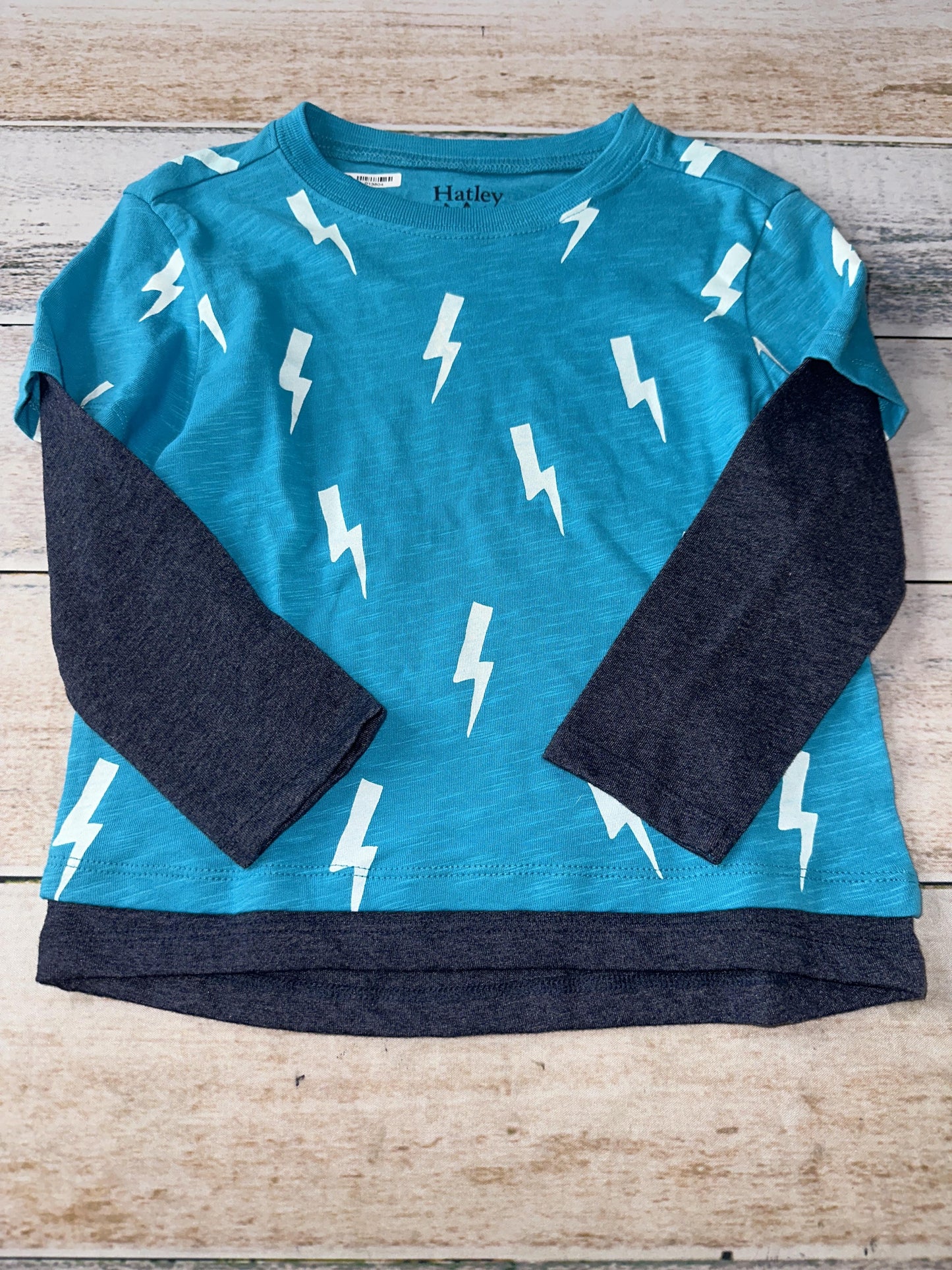 Hatley Boys Teal | Stars Long Sleeve Shirt Size: 3T Teal | Stars