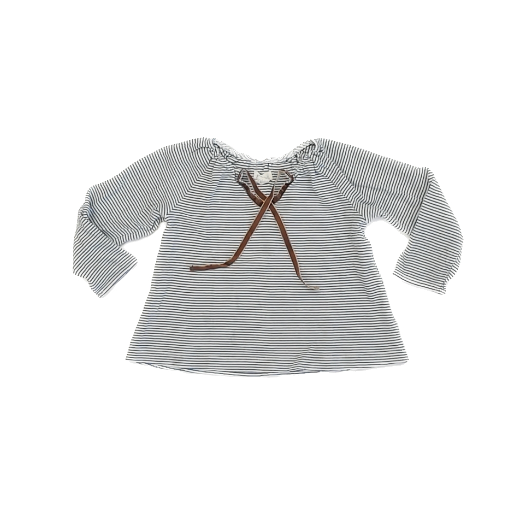 Olive Juice Girls Teal Stripe Long Sleeve Shirt Size: 3-4T Teal Stripe