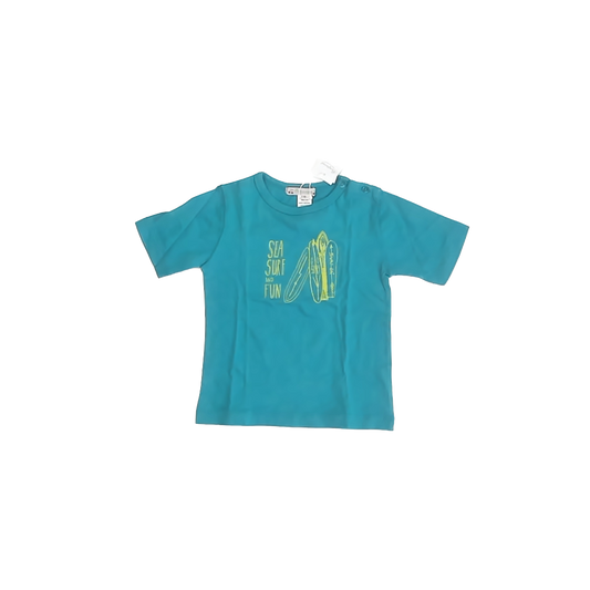 Bonpoint Boys Teal Surfboard T-Shirt Size: 2T Teal Surfboard