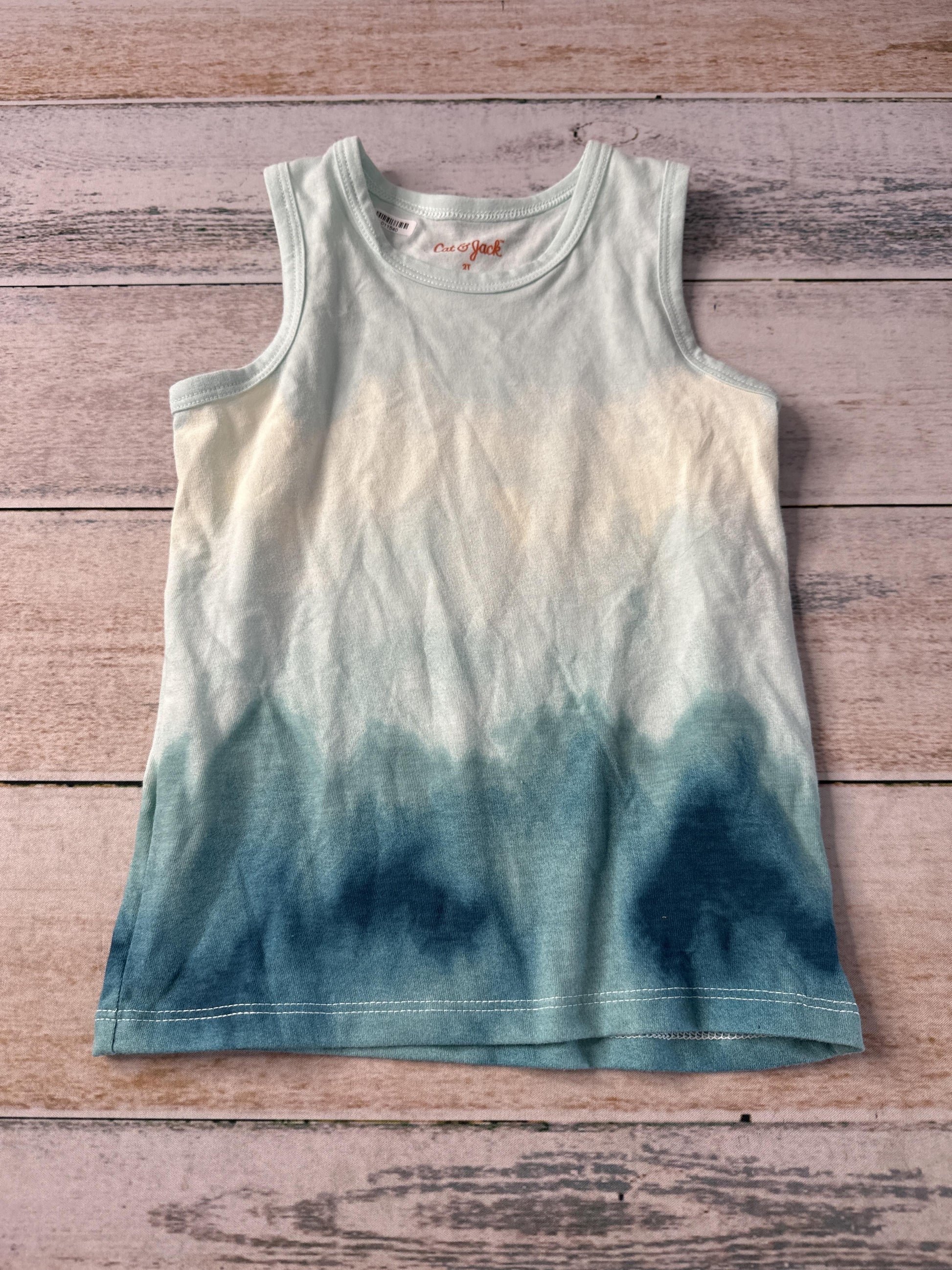Cat & Jack Boys Teal | Tie Dye Tank Top Size: 2T Teal | Tie Dye